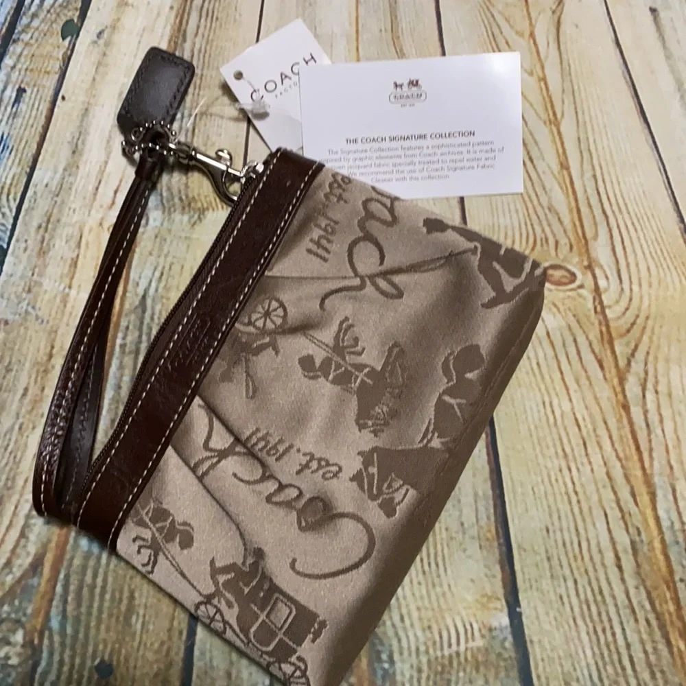 Coach Signature Collection Wristlet NWT